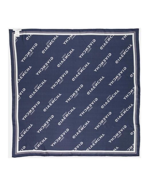 Givenchy Blue Silk Scarves