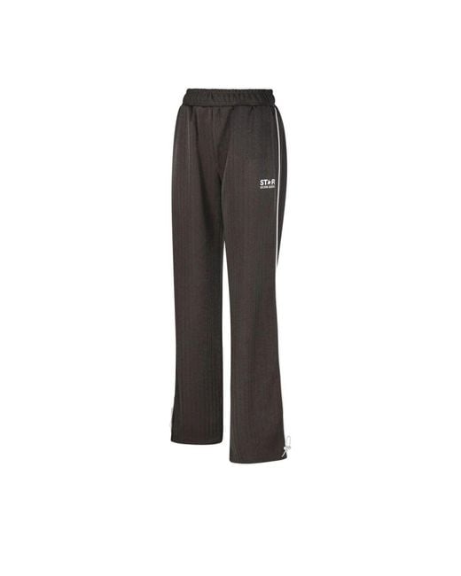 Golden Goose Deluxe Brand Brown Gestreifte Jogginghose Mit Logo-Print