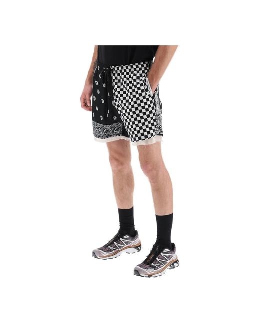 Children of the discordance Bandana patchwork kordelzug shorts in Black für Herren
