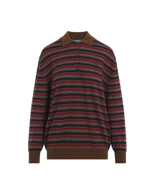 Prada Cashmere Polo in het Brown