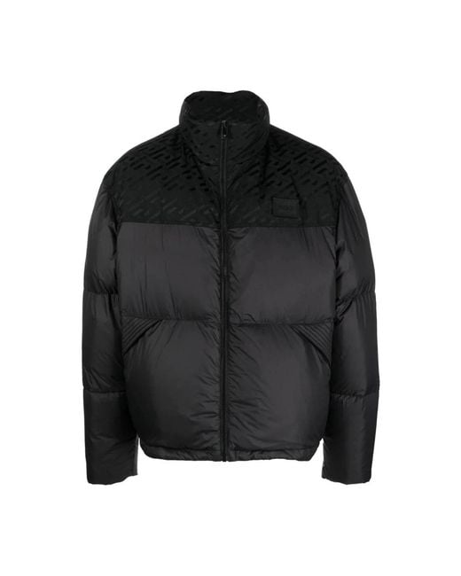 Versace Black Down Jackets for men