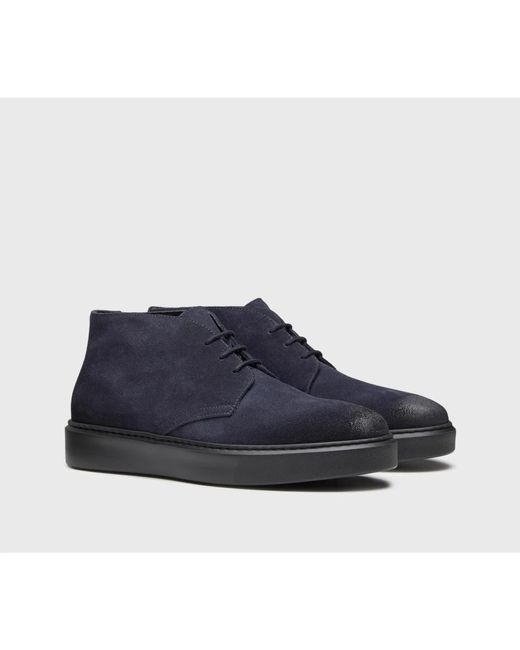 Doucal's Blue Lace-Up Boots for men