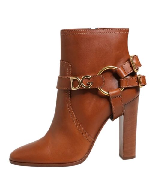 Dolce & Gabbana Brown Heeled Boots