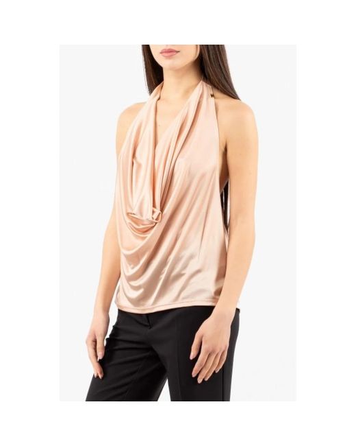 Elisabetta Franchi Natural Sleeveless Tops