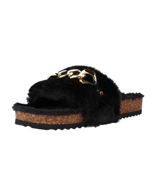 Buffalo Schoenen ,Zwart ,Slippers in het Black
