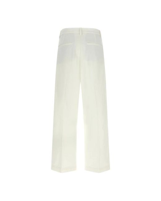 Polo Ralph Lauren White Wide Trousers