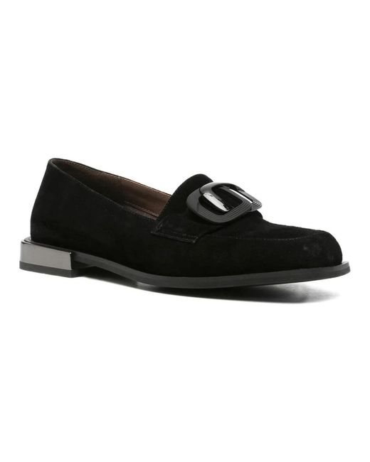Linda Baumann Black Loafers