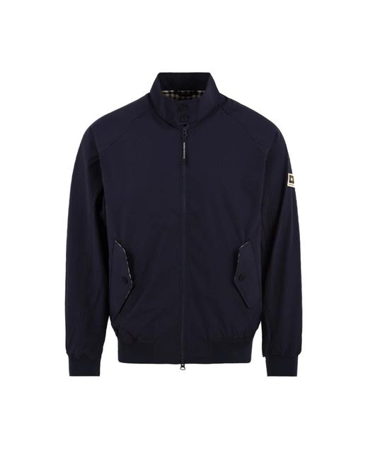 Aquascutum Blue Bomber Jackets for men
