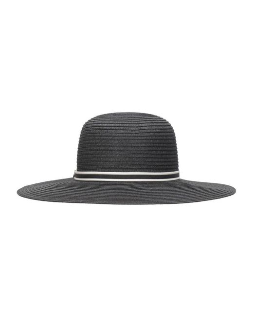 Borsalino Black Schwarzer strohhut mit band