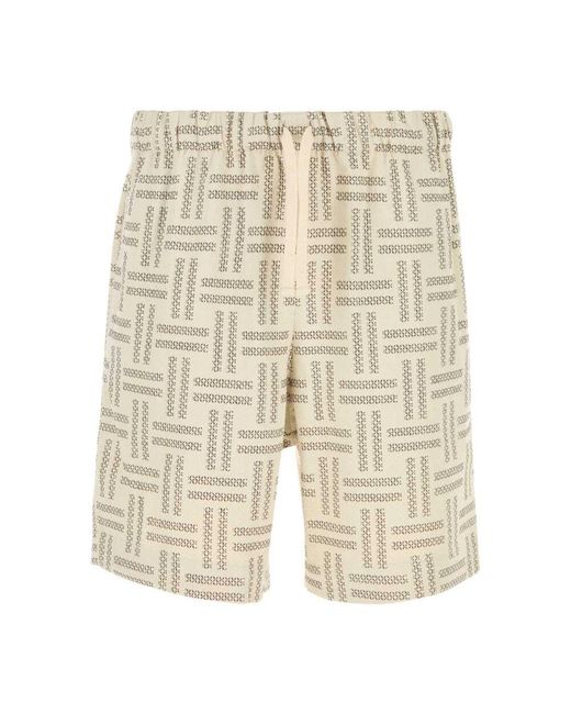 KENZO Bestickte Bermuda-Shorts in Natural für Herren