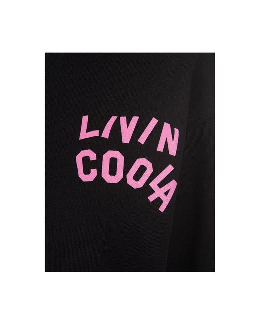 LIVINCOOL Hoodies & Sweatvesten ,Zwart ,Jet Artwork Hoodie La in het Black