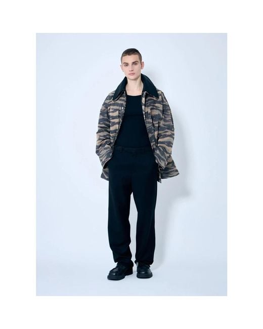 Jil Sander Jassen ,Veelkleurig ,Polyester Camo Field Jacket in het Gray voor heren