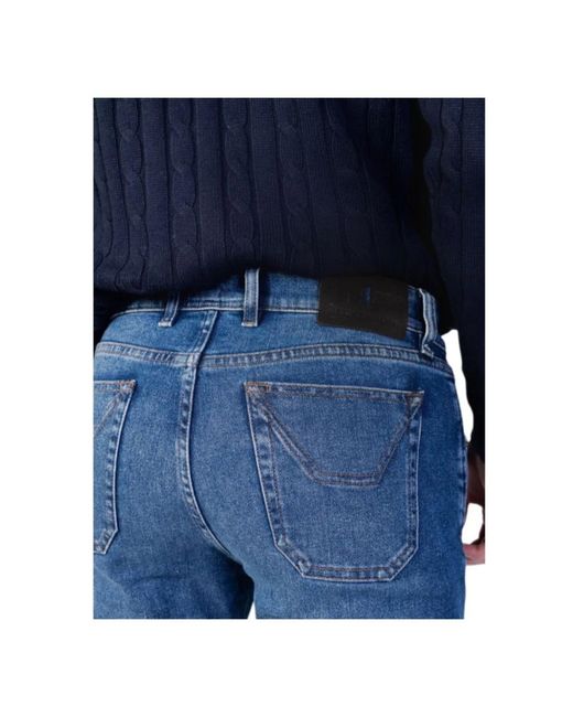 Jeckerson Blue Slim Fit Jeans for men
