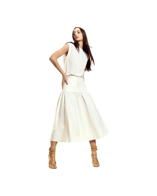 Leather Skirts Cynthia Rowley de color Metallic