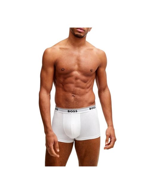 HUGO Ondergoed ,Veelkleurig ,Katoen Stretch Katoenen Boxershorts Pak Van Drie in het Black voor heren