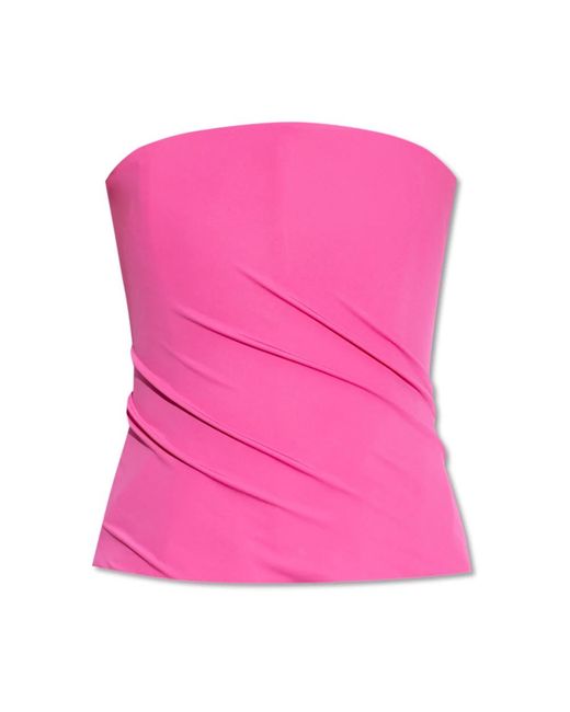 Sleeveless Tops Versace de color Purple