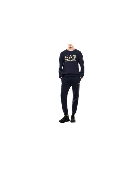 EA7 Hooded Sweatshirt in het Blue voor heren