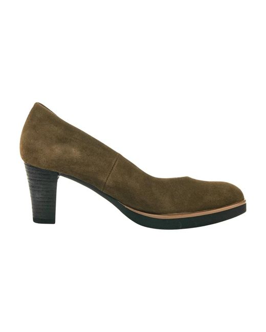 Gabor Schoenen ,Groen ,Leer Pumps Met Blokhak in het Green