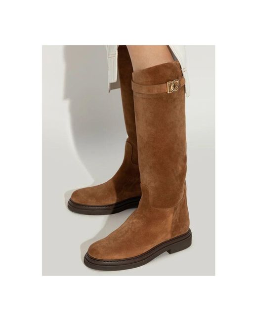 Dolce & Gabbana Brown Wildlederstiefel