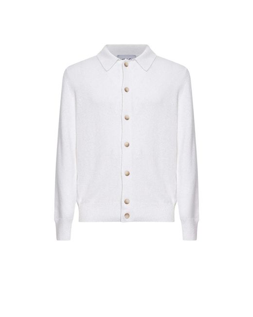 D4.0 White Cardigans for men