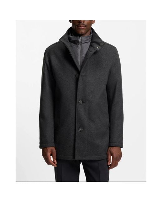 HUGO Jassen ,Grijs ,Single-Breasted Coats in het Black voor heren