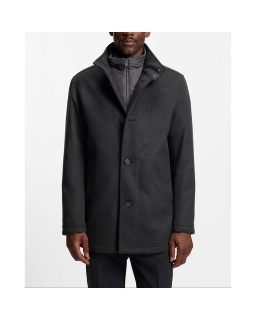 HUGO Jassen ,Grijs ,Single-Breasted Coats in het Black voor heren