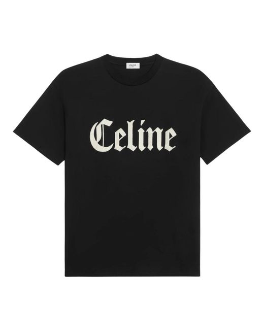 Céline Logo Print T-Shirt in Black für Herren