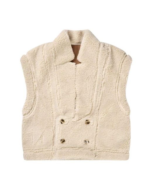 Munthe Natural Wendbare teddyweste mit taschen