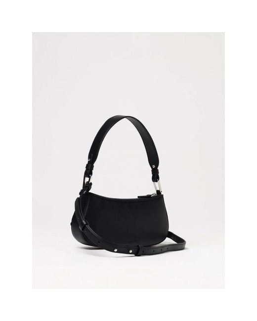 Coccinelle Black Schwarze Pailletten Mini Schultertasche