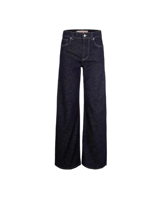 Marni Jeans ,Blauw ,Katoen Wide Jeans in het Blue