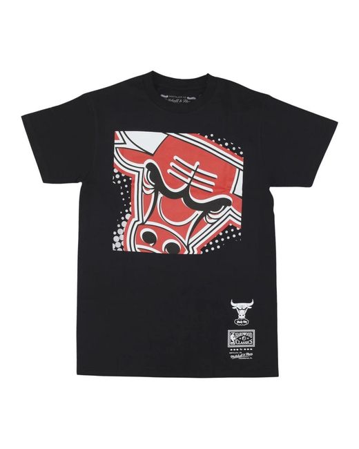 Mitchell & Ness Tops ,Zwart ,Katoen Chicago Bulls Nba Tee Zwart in het Black voor heren