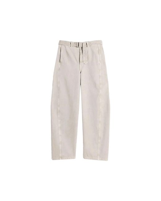 Lemaire White Neutrals Trousers for men