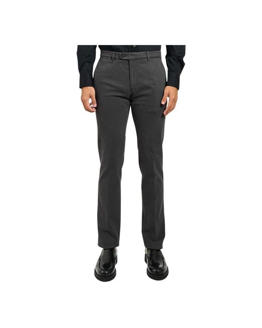 Bugatti Casual Grijze Broek Met Stretch Tailleband in het Black voor heren