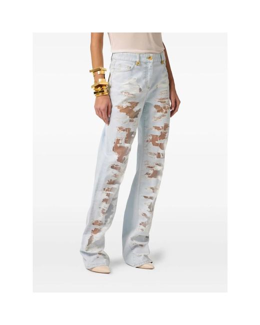 Elisabetta Franchi Blue Straight Jeans