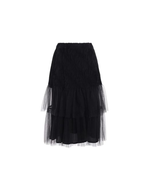 Noir Kei Ninomiya Black Midi Skirts