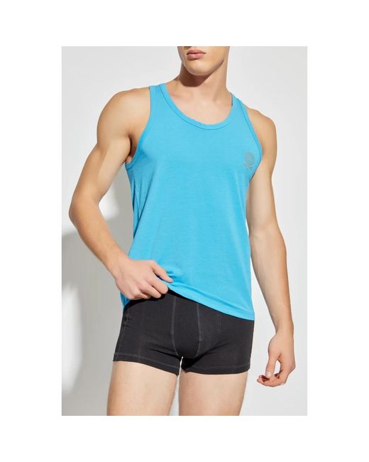 Sleeveless Tops Versace de hombre de color Blue