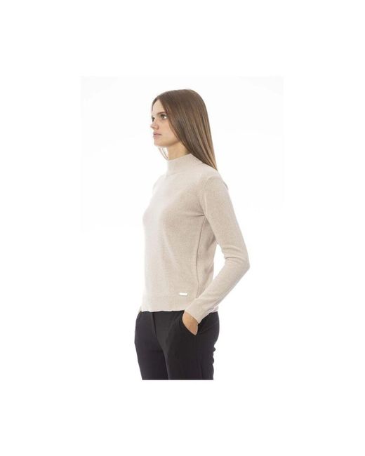 Round-Neck Knitwear di Baldinini in Natural