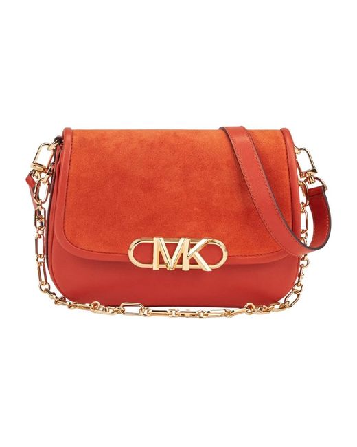 Borsa a tracolla rame parker design a contrasto di Michael Kors in Red