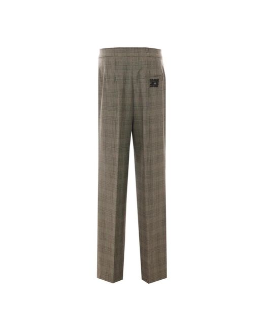 Straight Trousers Pinko de color Gray