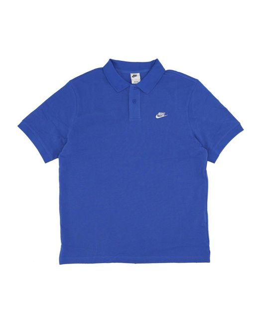 Nike Essential Pique Polo in het Blue voor heren