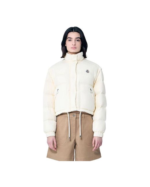 Moncler Natural Daunenjacke mit abnehmbaren ärmeln