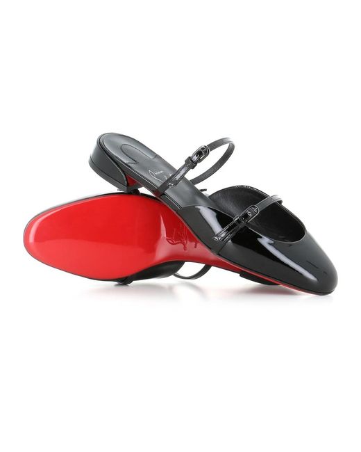 Christian Louboutin Black Heeled Mules