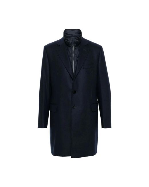Fay Blue Single-Breasted Coats for men