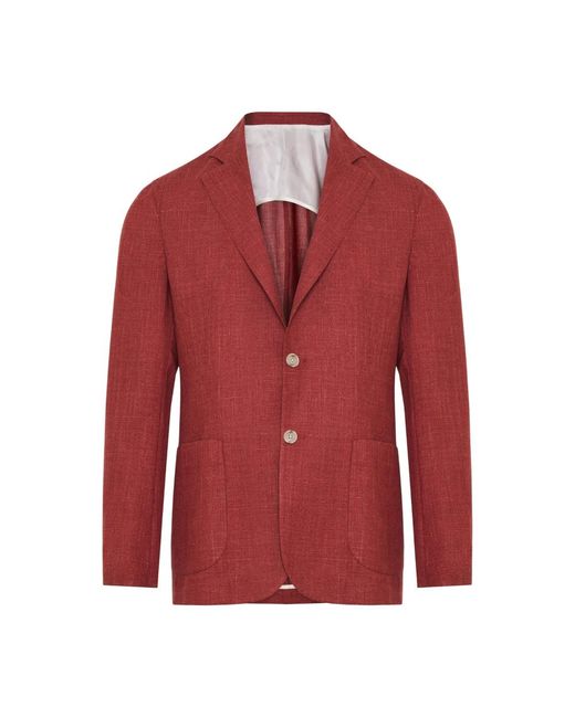 Barba Napoli Red Blazers for men