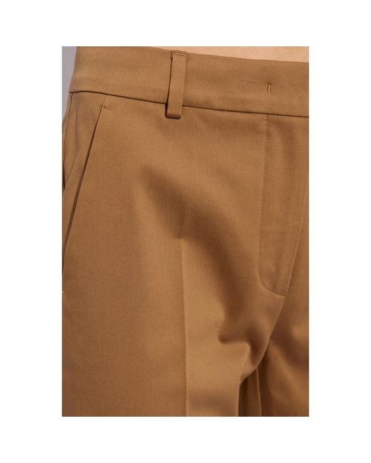 Max Mara Brown Lince plissee-front hose