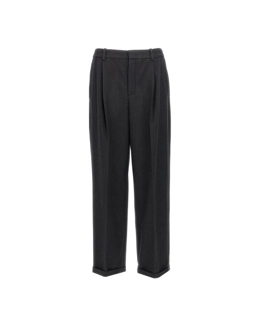 Saint Laurent Black Straight Trousers for men
