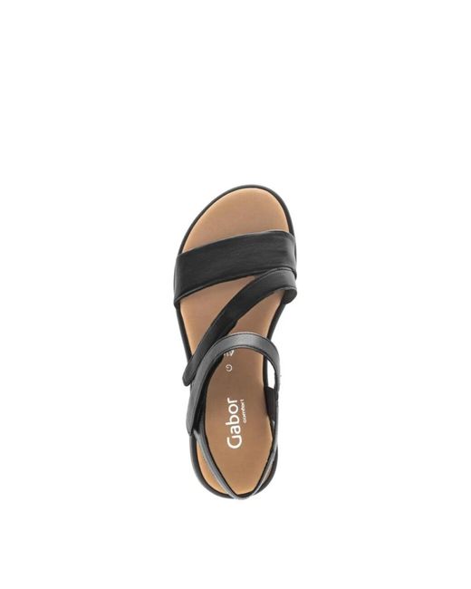 Gabor Strap Sandal in het Black