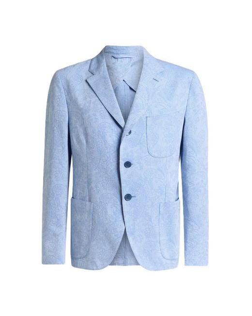 Etro Blue Blazers for men