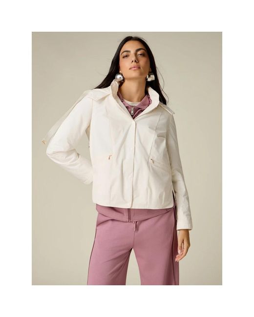 Oltre Jassen ,Wit ,Nylon Down Jassen in het White