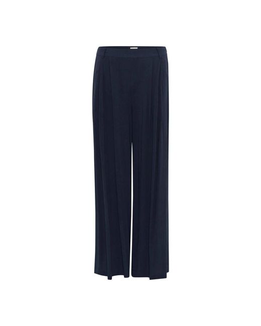 My Essential Wardrobe Blue Dunkelblaue weite hose